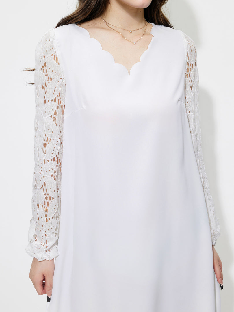 Patchwork A-Line Dress 1256382