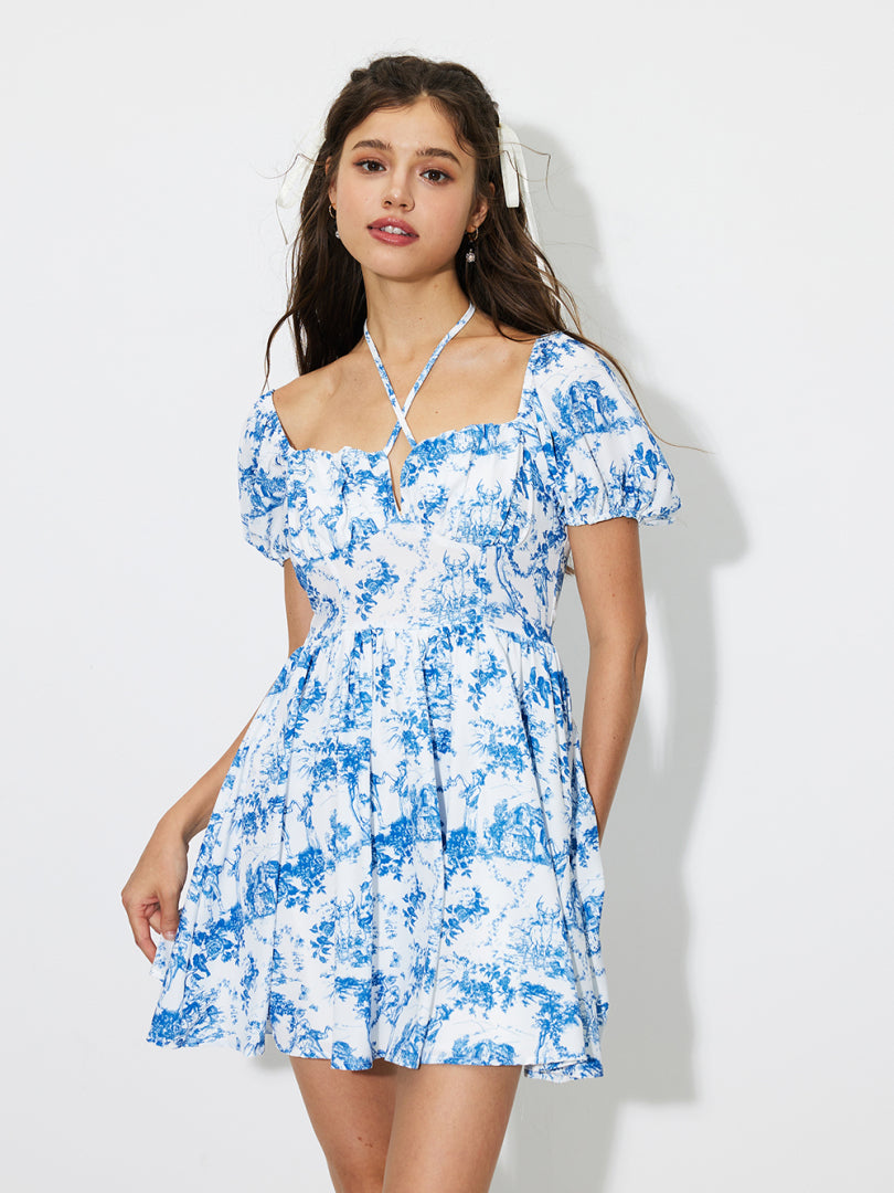 Printed A-Line Dress 1253942