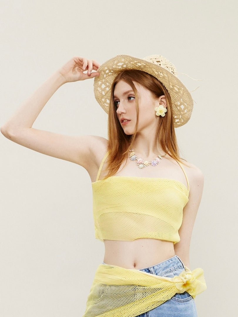 Woven Bamboo Fiber Cowboy Hat 1268342