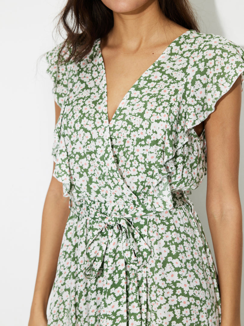 Ruffle A-Line Dress 118536