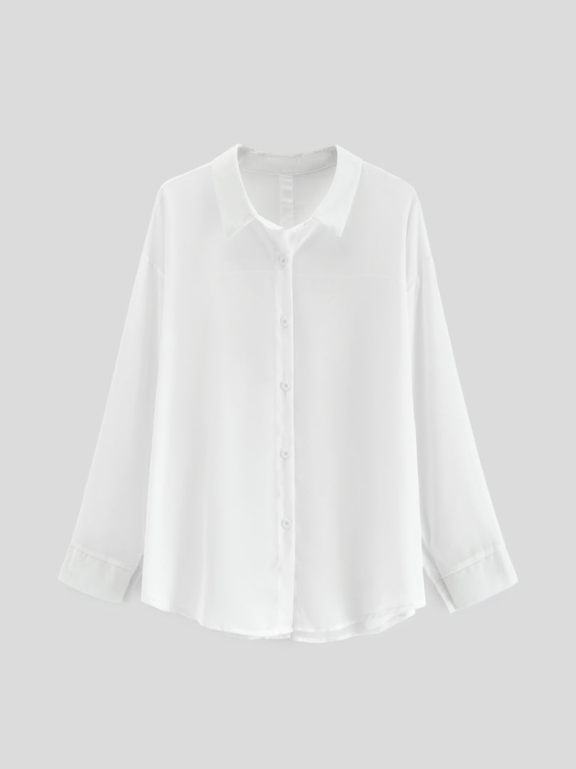 Sheer Placket Blouse 1247832