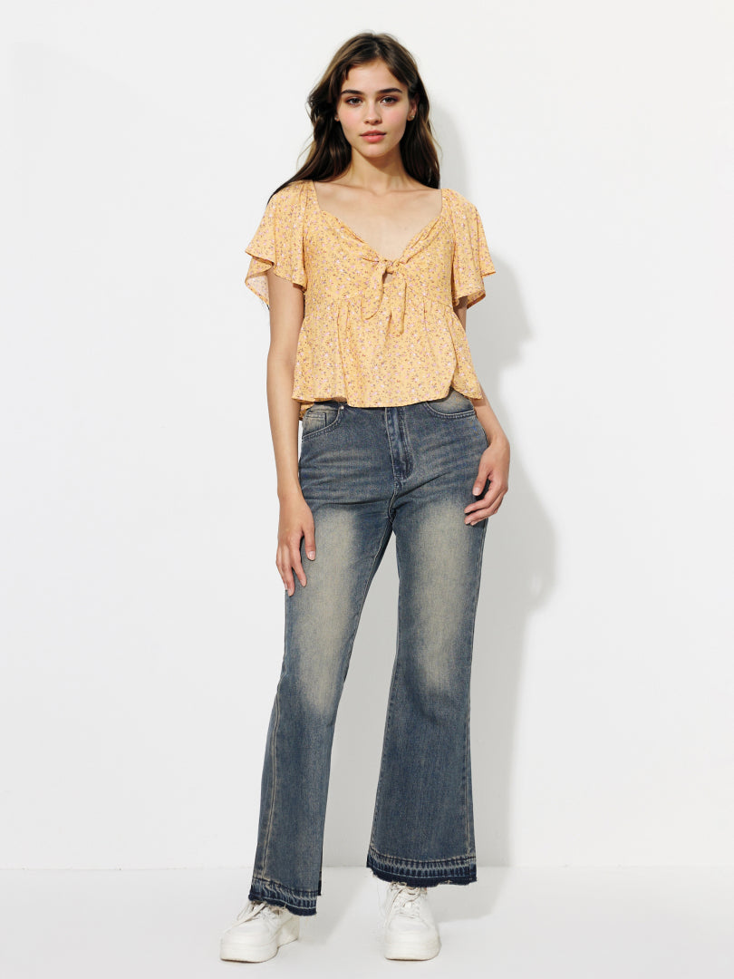 Knotted Pullover Blouse 119391