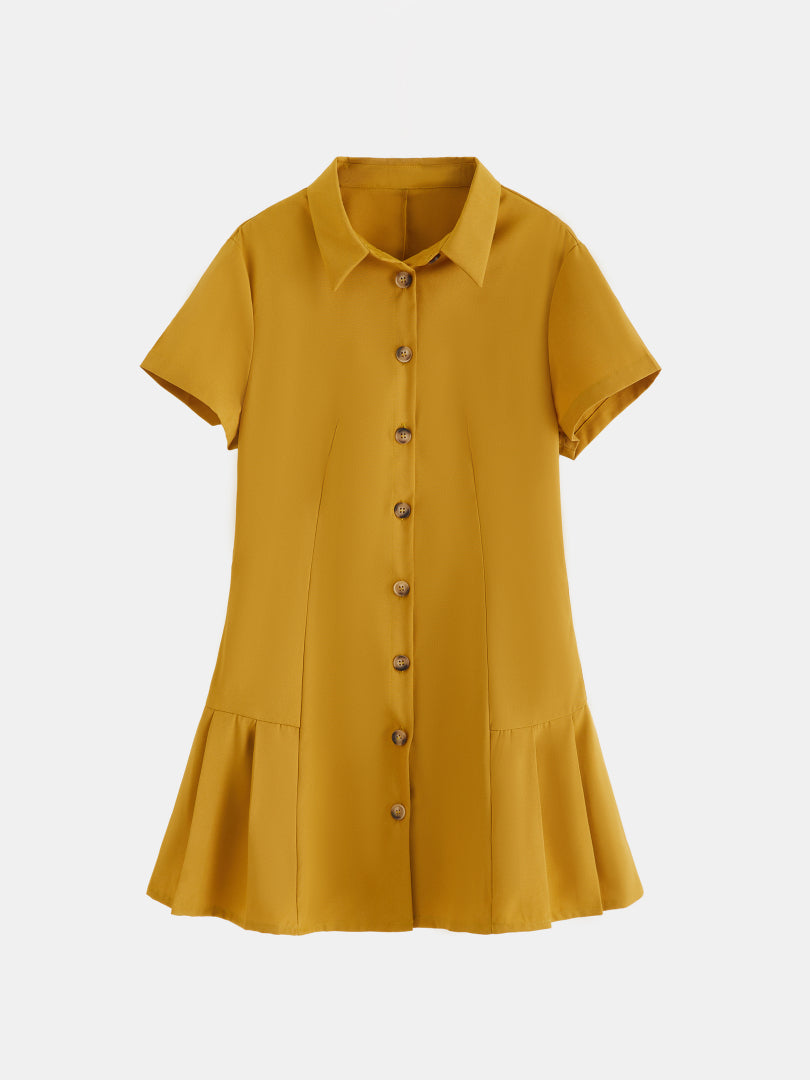 Pleated Shirt Dress 1297472