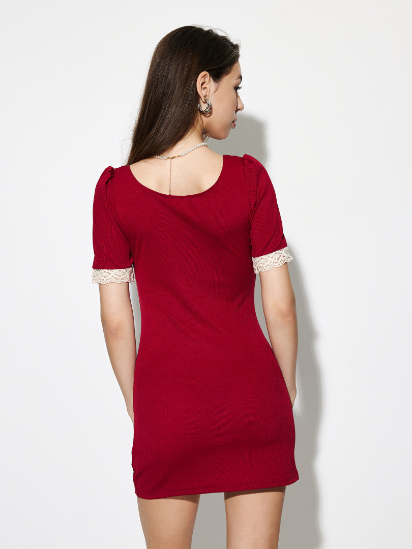 Patchwork Bodycon Dress 1277052