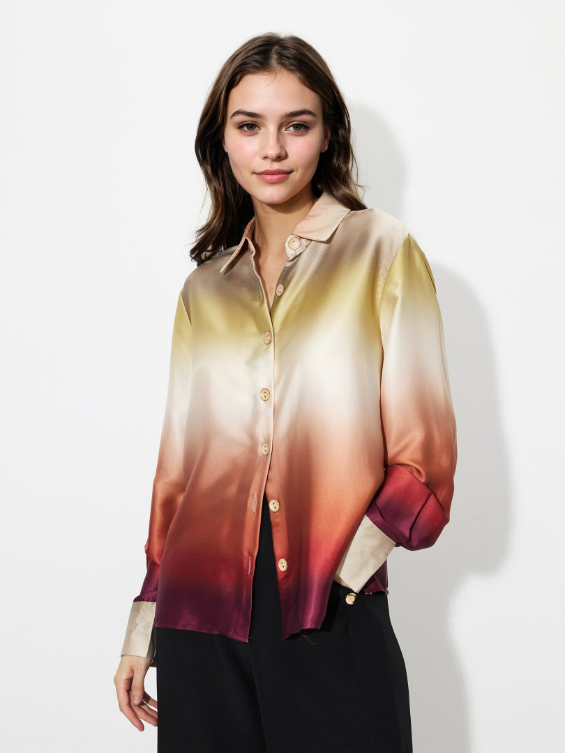 Printed Placket Blouse 1247772