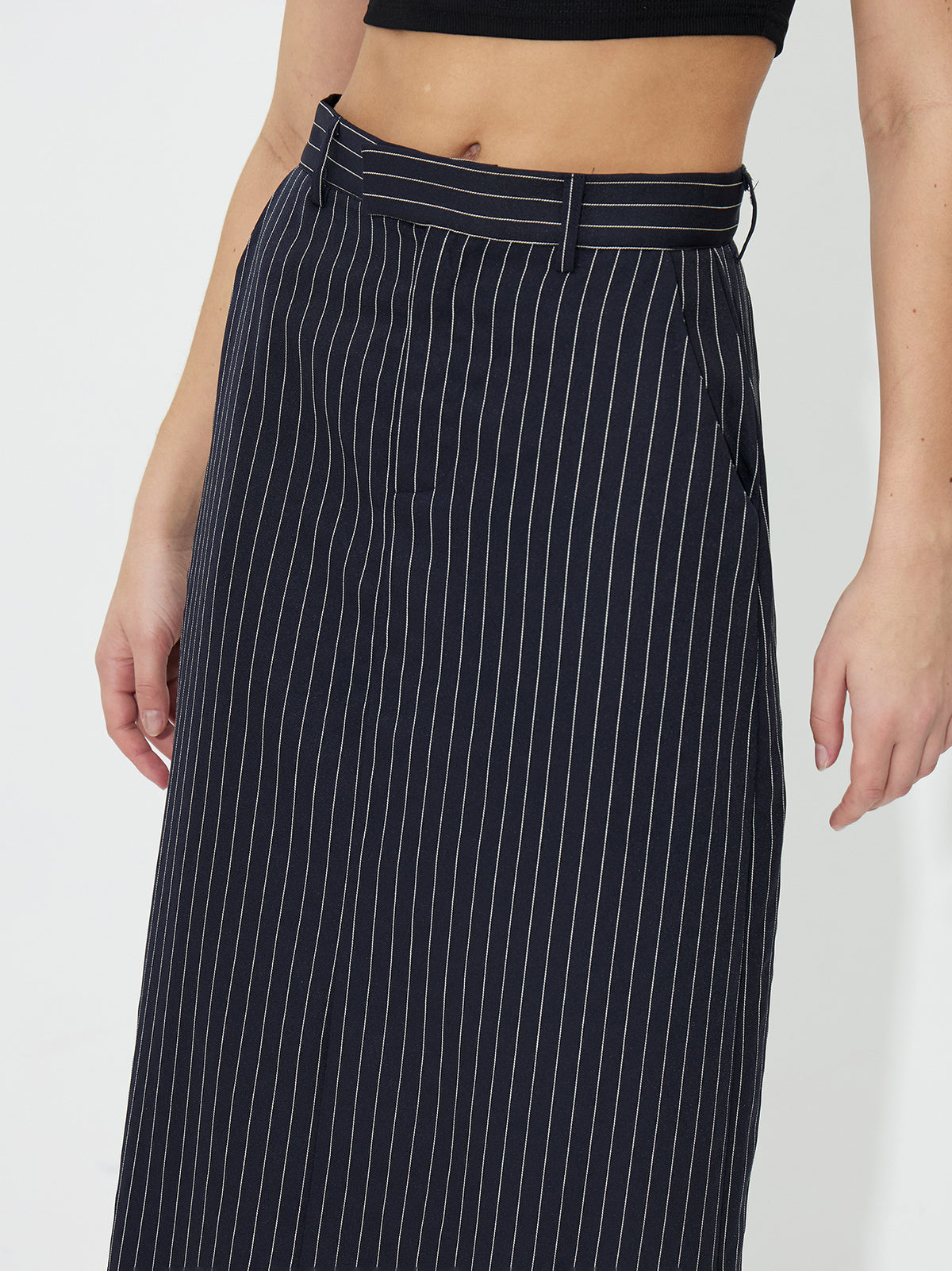 Contrast Stitch Pencil Skirt 1246162
