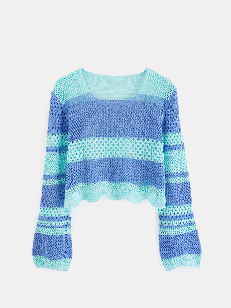 Openwork Knit Pullover 1255172