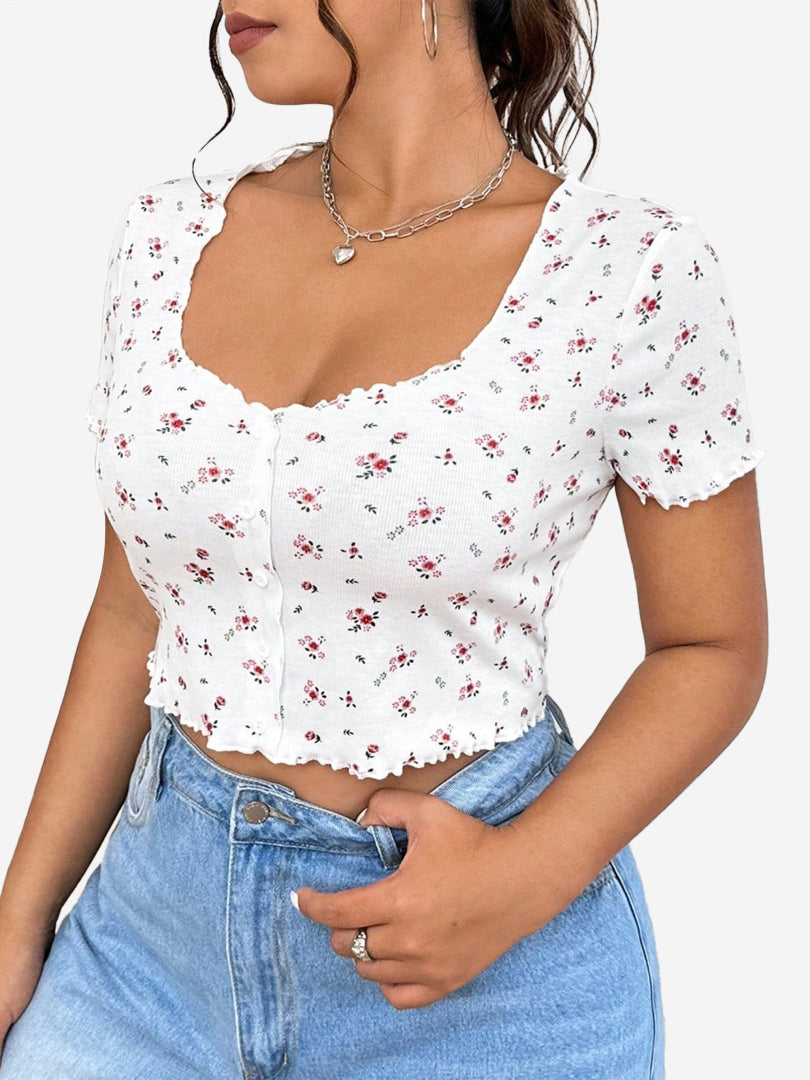 Plus Size Printed Plus Size Tops 1270442