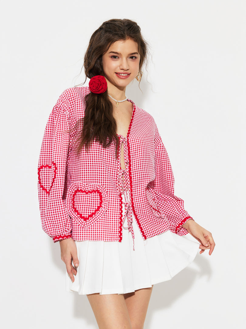 Ruffle Placket Blouse 1295132