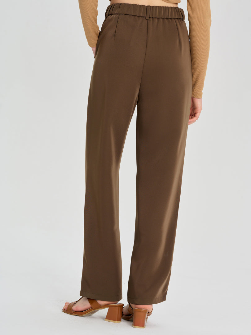 Button Straight Leg Pants 111511