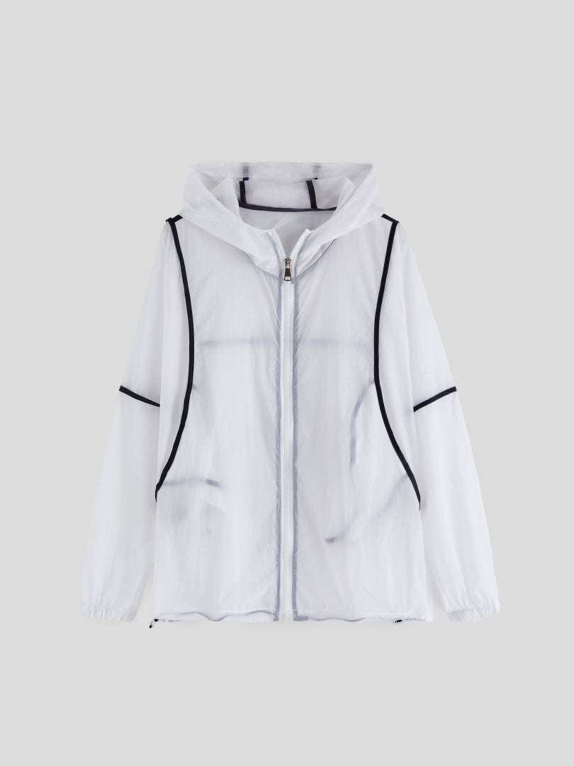 Contrast Stitch Windbreaker Jacket 1289972