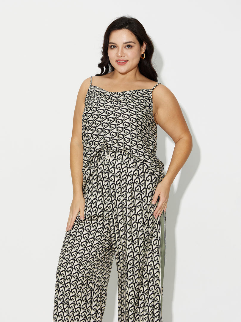Plus Size Printed Co-Ord Set 121274