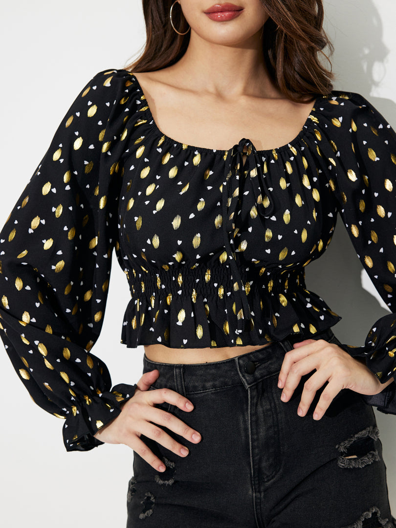 Gathered Pullover Blouse 120028