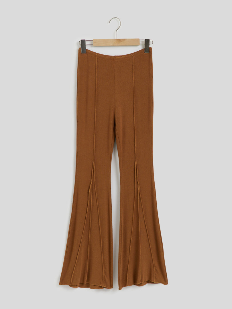 Patchwork Flare Leg Pants 113681
