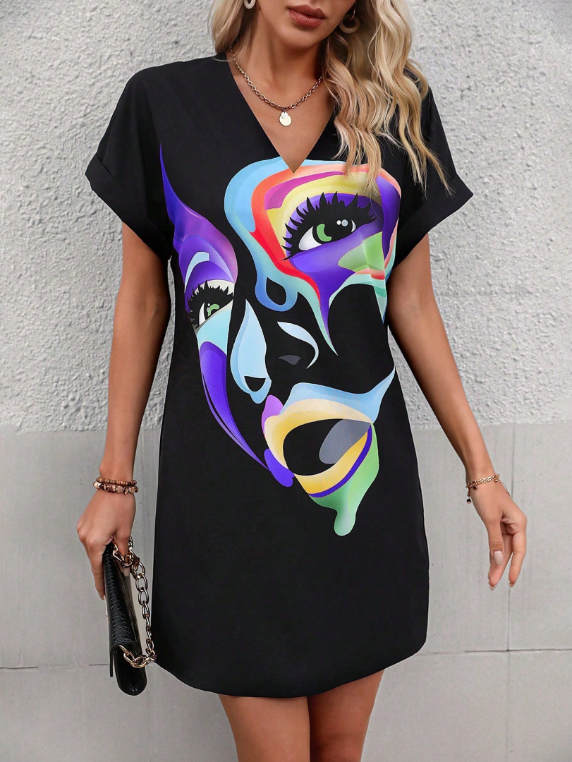 Color Block T-Shirt Dress 1293712
