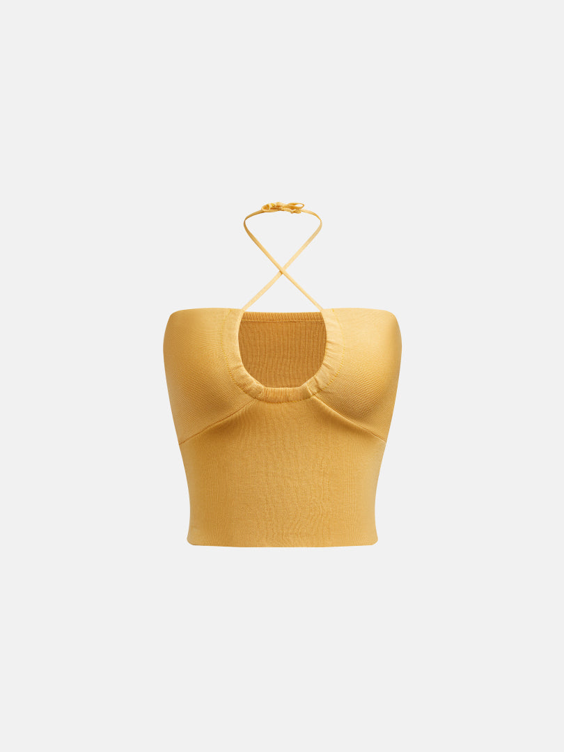 Drawstring Halter Top 1239782