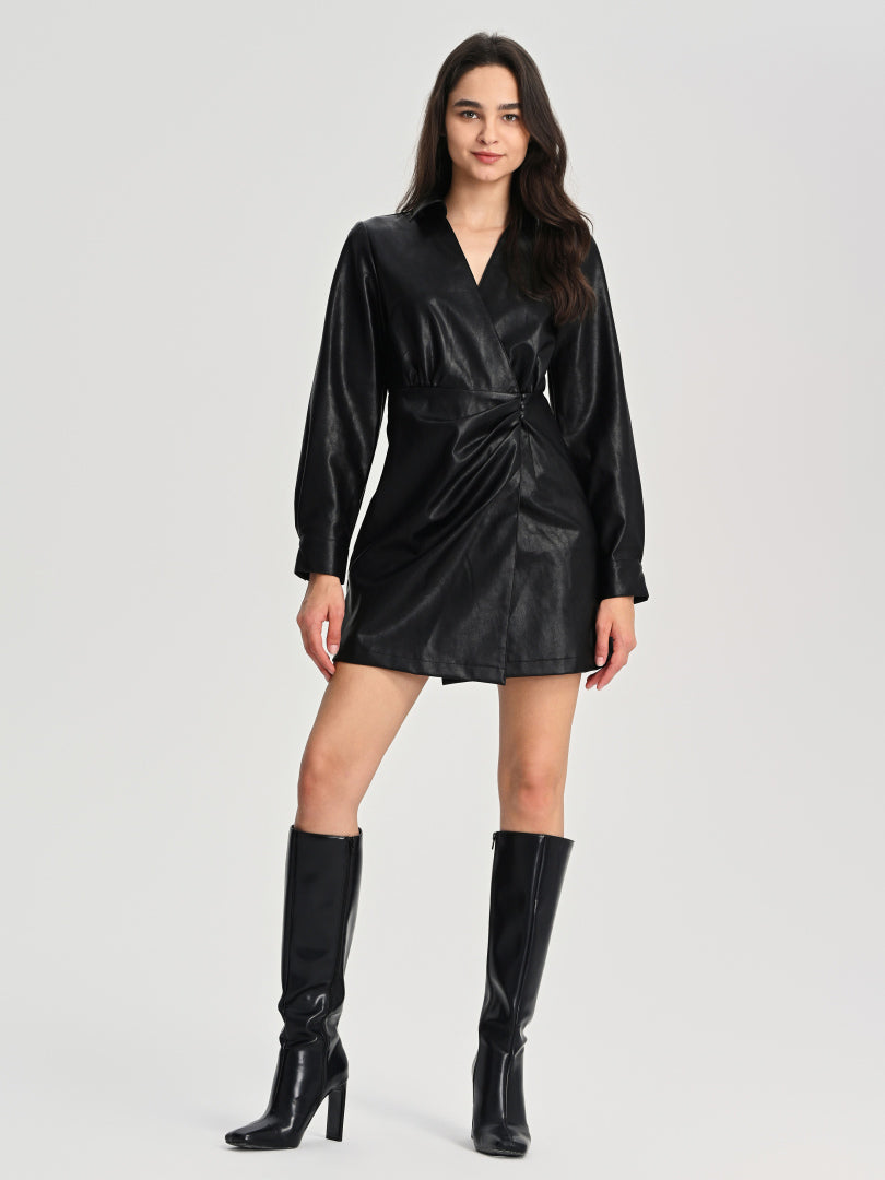 Gathered Blazer Dress 110712