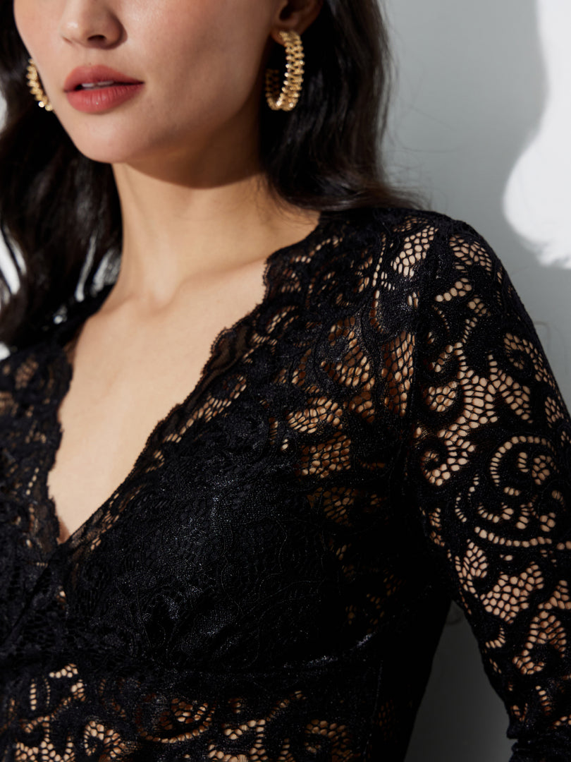 Lace Sheer Bodysuit 118752