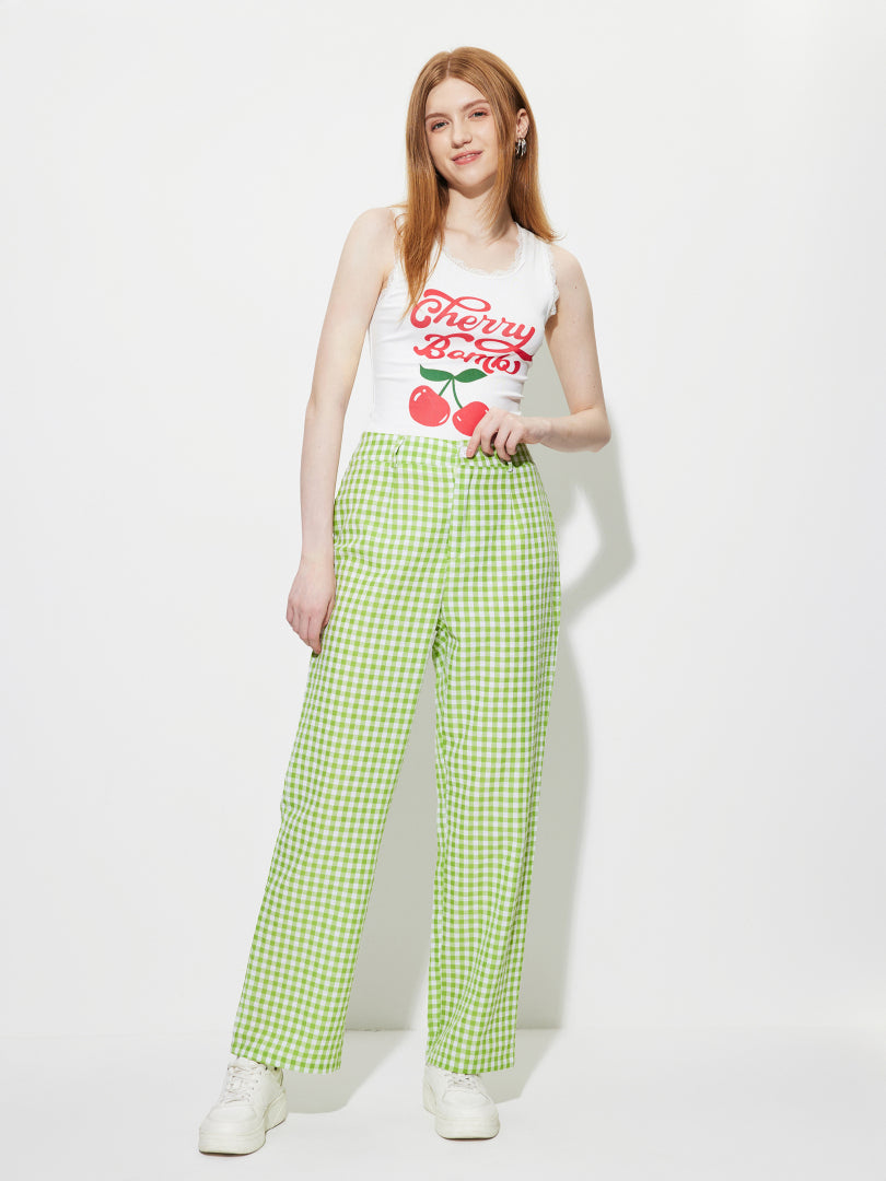 Printed Straight Leg Pants 1271362