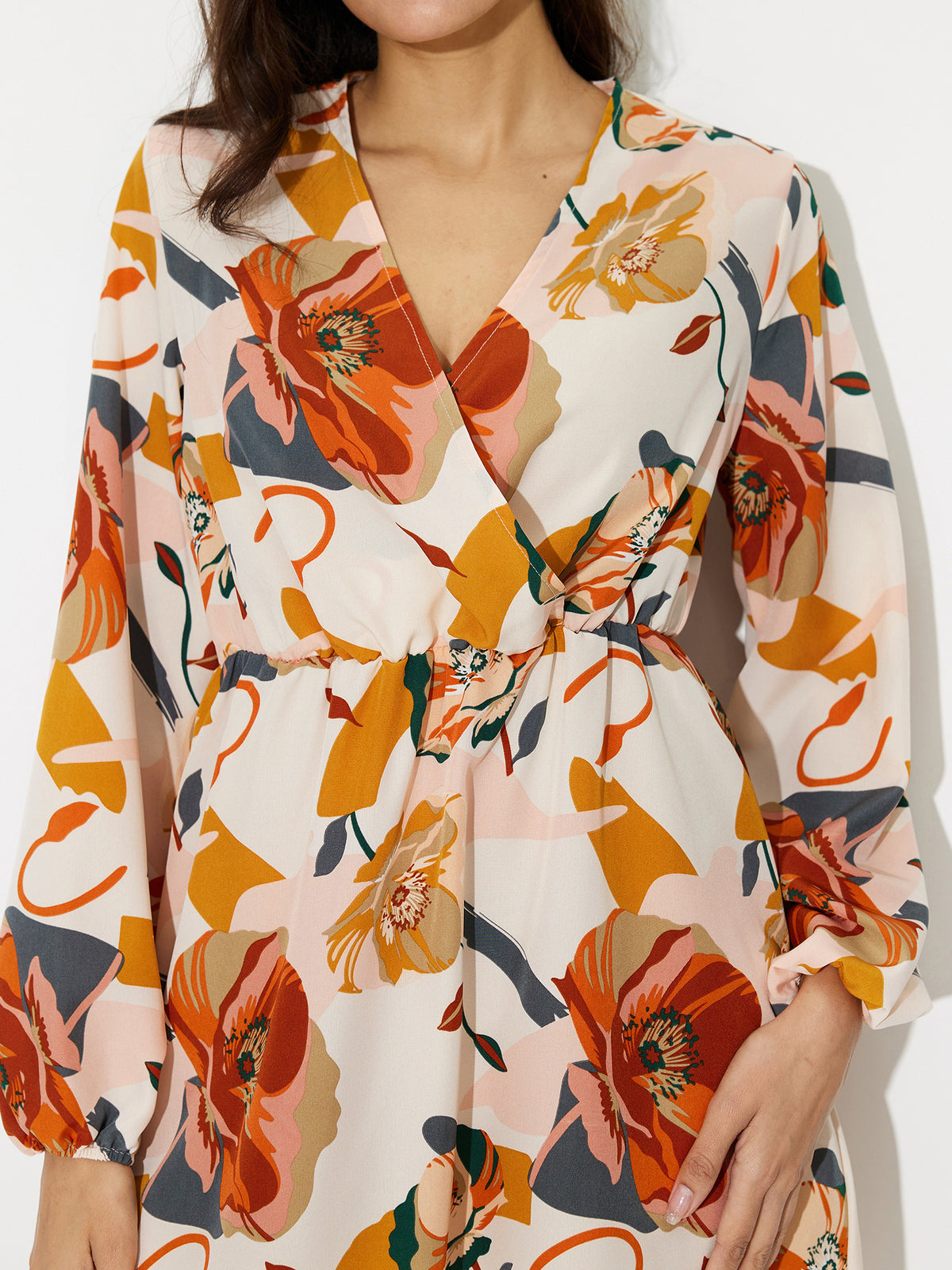 Printed A-Line Dress 119158