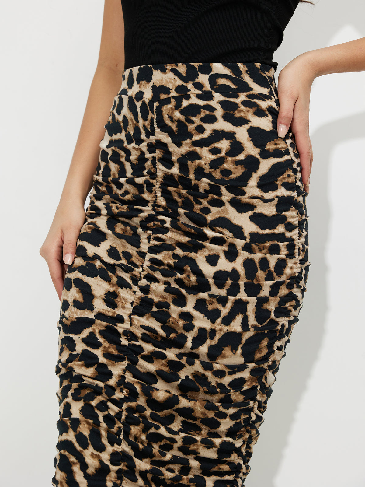 Gathered Pencil Skirt 117952