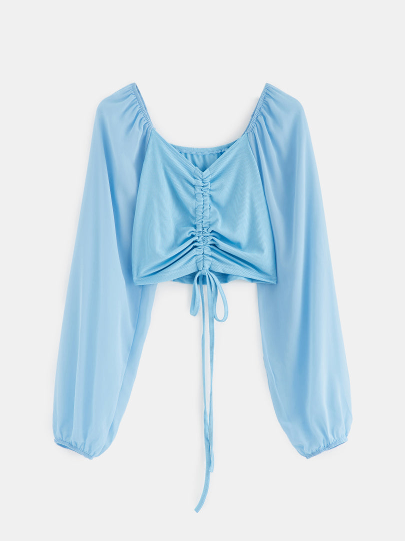 وردەکاری پەیوەندیکردن Ruched Crop Top 120583