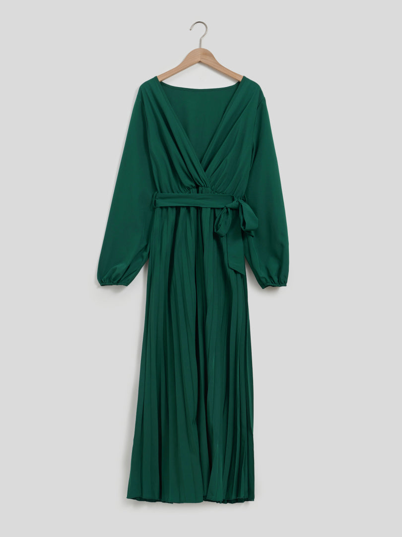 Pleated A-Line Dress 116487