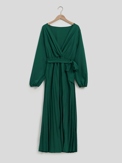 Pleated A-Line Dress 116487