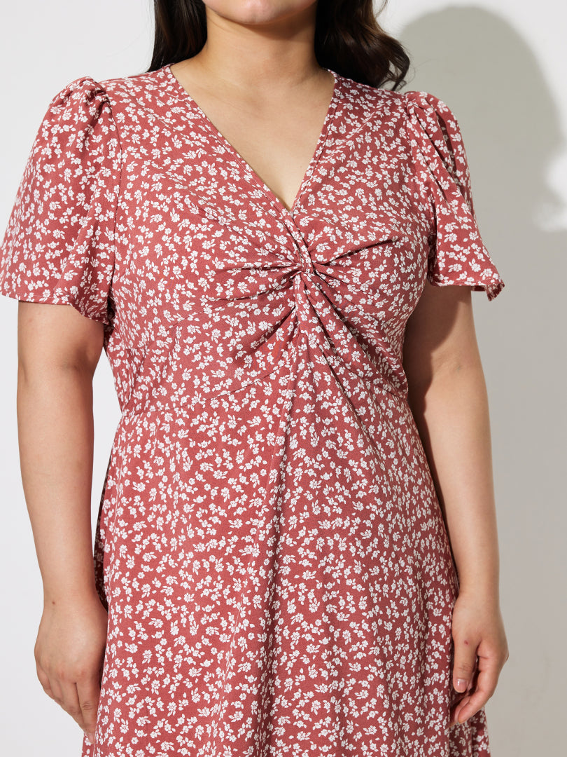 Plus Size Printed A-Line Dress 1297002