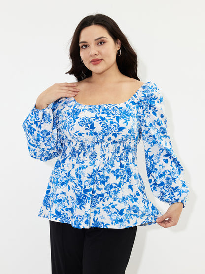 Plus Size Smocking Tank Top 1232402