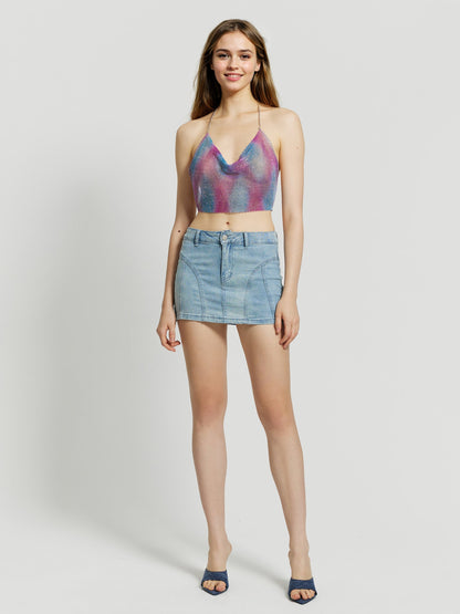 Open Back Halter Top 111491