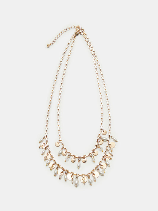 Geometric Artificial Jewellery - Multi-Layer Necklace 1274522