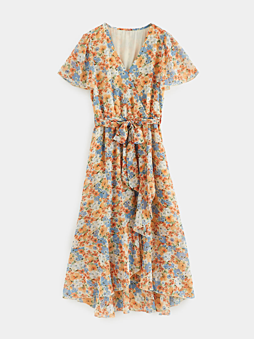 Belted A-Line Dress 120883