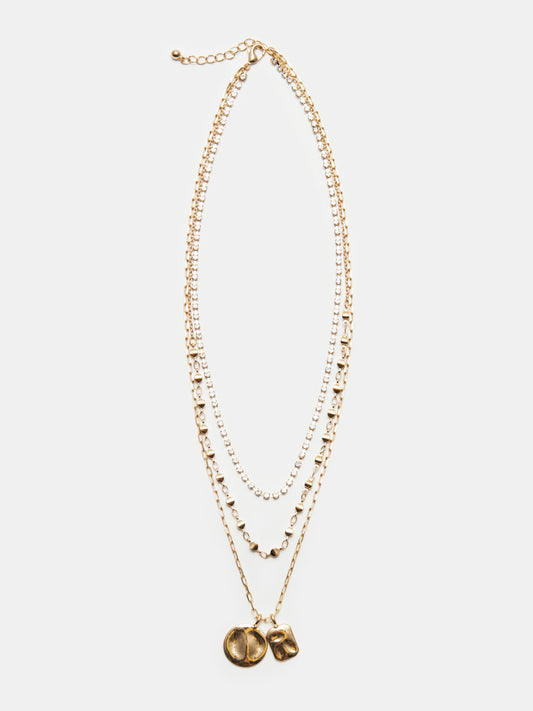 Geometric Artificial Jewellery - Multi-Layer Necklace 1274462