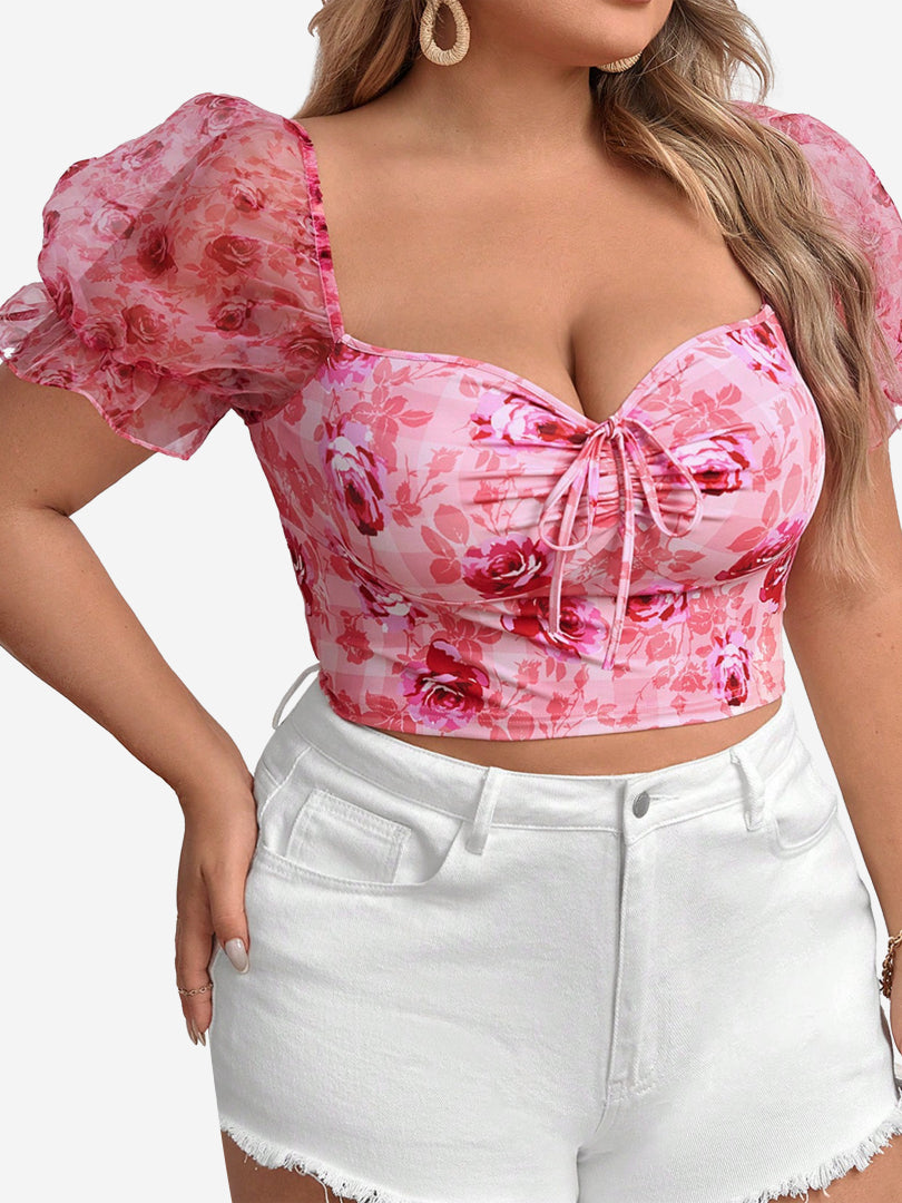 Plus Size Printed Plus Size Tops 1270402