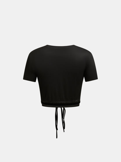 Lace Up Pullover T-Shirt 1272172