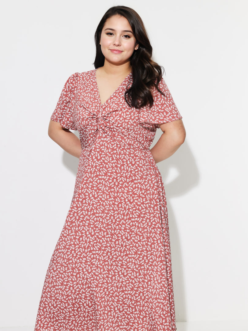 Plus Size Printed A-Line Dress 1297002