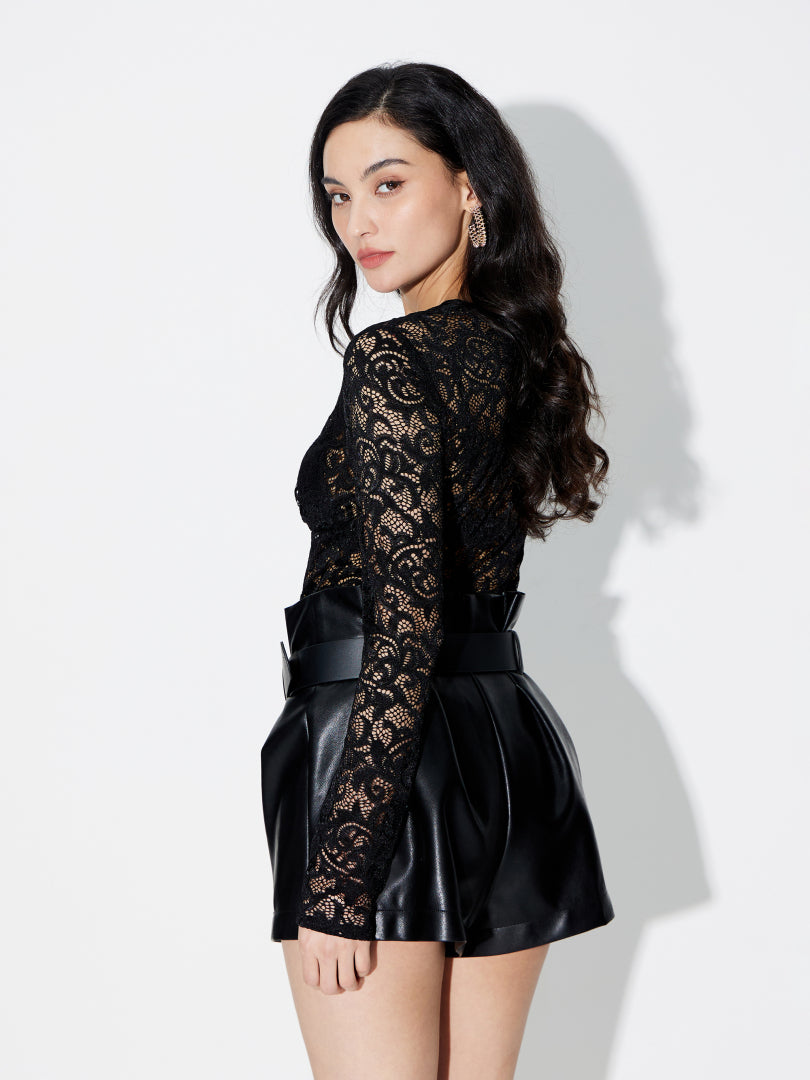 Lace Sheer Bodysuit 118752
