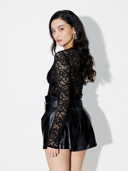 Lace Sheer Bodysuit 118752