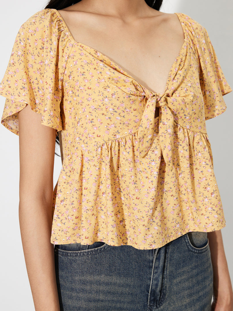 Knotted Pullover Blouse 119391