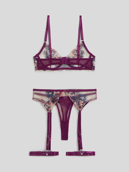 Embroidered Bra & Panty Set 116705