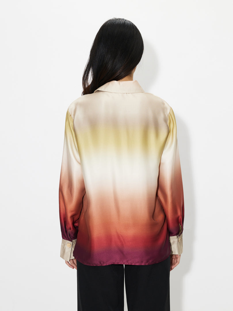 Printed Placket Blouse 1247772