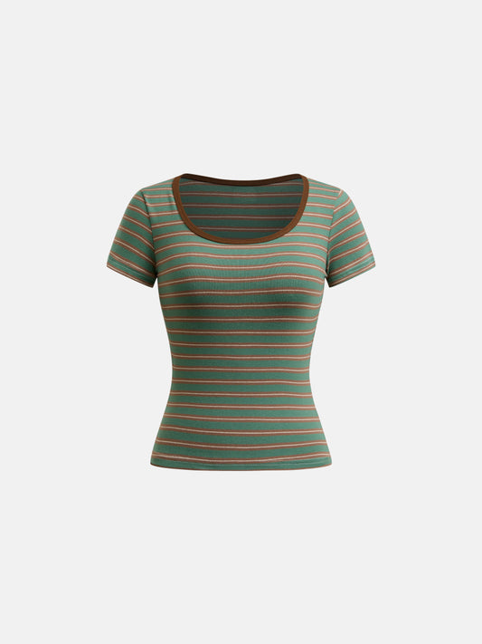 Color Block Pullover T-Shirt 1278572