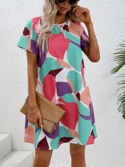 Color Block Shirt Dress 1300862