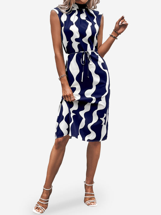 Belted A-Line Dress 1243582