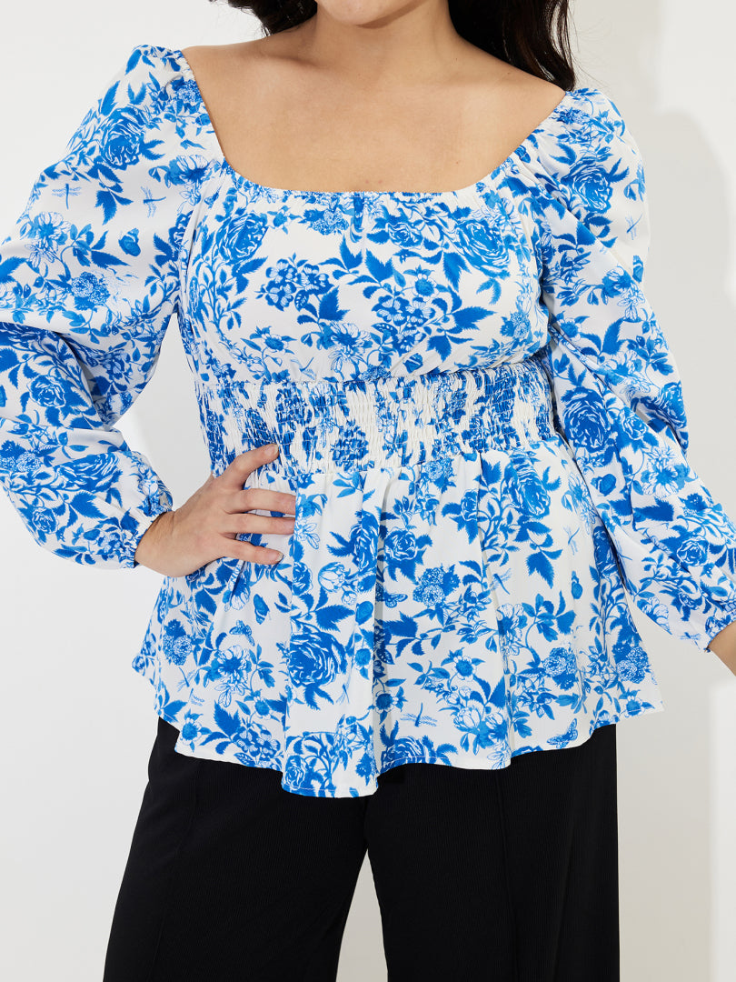 Plus Size Smocking Tank Top 1232402
