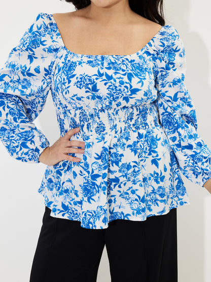 Plus Size Smocking Tank Top 1232402