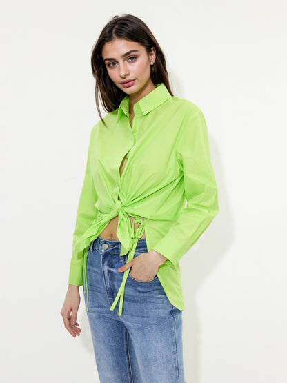 Knotted Placket Blouse 1239852