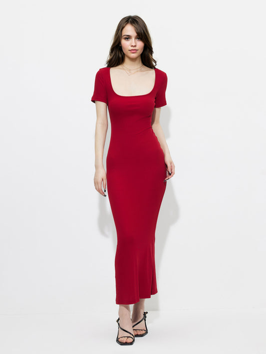 Lace Up Fishtail Dress 1259532