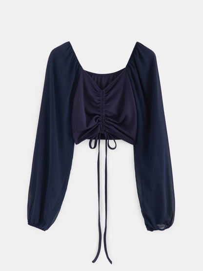 وردەکاری پەیوەندیکردن Ruched Crop Top 120583